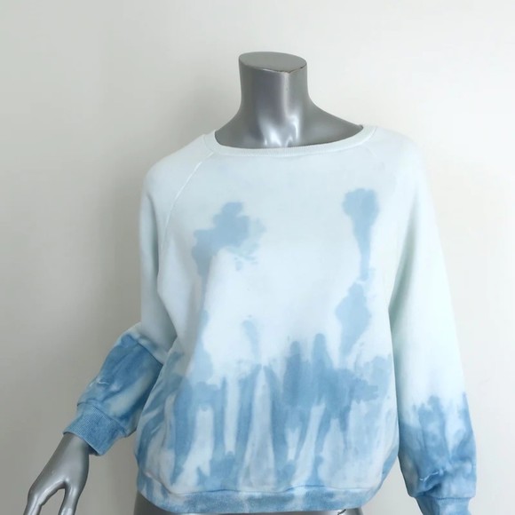 Nili Lotan Sweaters - Nili Lotan Classic Crewneck Sweatshirt Sky Blue Tie Dye Size Large NEW